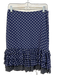 Ralph Lauren Purple Size 6 Navy, Black & White Silk Side Zip Polka Dot Skirt Navy, Black & White / 6
