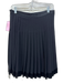 Burberry Size 4 Black Acetate Blend Side Zip Satin Trim Pleated Above Knee Skirt Black / 4