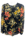 Joie Size Small Black, Orange & Multi Print Silk Sheer Overlay Floral Top Black, Orange & Multi Print / Small
