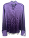 Ralph Lauren Black Size 8 Purple Silk Blend Satin Button Up & Collar Top Purple / 8