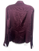 Ralph Lauren Black Size 8 Maroon Silk Blend Long Sleeve Button Up & Collar Top Maroon / 8