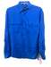 Ralph Lauren Size 6 Cobalt Blue Silk Long Sleeve Button Up & Collar Top Cobalt Blue / 6