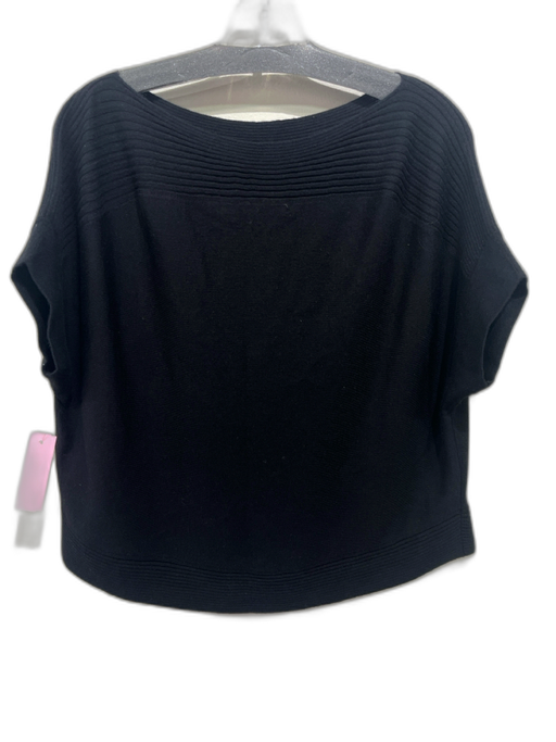 Ralph Lauren Black Size Small Black Cashmere & Silk Short Sleeve Rib Knit Top Black / Small