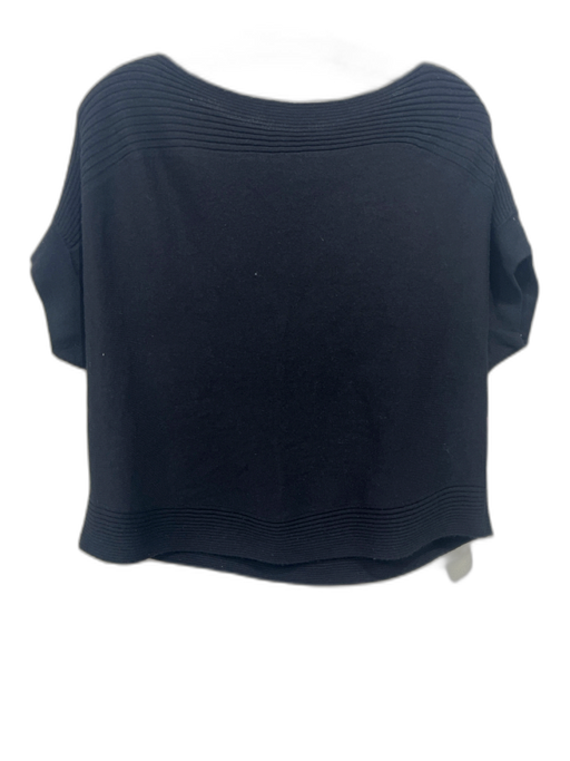 Ralph Lauren Black Size Small Black Cashmere & Silk Short Sleeve Rib Knit Top Black / Small