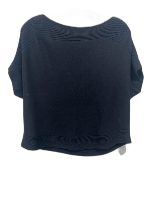 Ralph Lauren Black Size Small Black Cashmere & Silk Short Sleeve Rib Knit Top Black / Small
