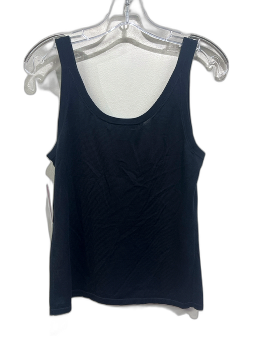 Ralph Lauren Black Size M Black Cotton Sleeveless Ribbed Hem Tank Top Black / M