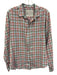 Frank & Eileen Size M Blue, Red & Multi Cotton Button Front Gingham Top Blue, Red & Multi / M