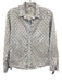 Frank & Eileen Size S Blue & White Cotton Button Front Hearts Long Sleeve Top Blue & White / S