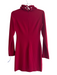 Diane Von Furstenberg Size 2 Red Polyester Braided Detail Long Sleeve Dress Red / 2