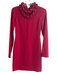 Diane Von Furstenberg Size 2 Red Polyester Braided Detail Long Sleeve Dress Red / 2