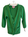 Juicy Couture Size P Green Wool Blend Knit Ruffle Detail Long Sleeve Sweater Green / P