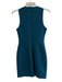 Cinq a Sept Size 4 Teal Polyester Blend Round Neck Sleeveless Back Zip Dress Teal / 4