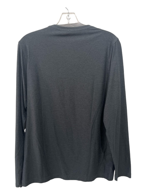 Vuori Size Est S Dark Gray Synthetic Solid Athleisure Men's Long Sleeve Shirt Est S