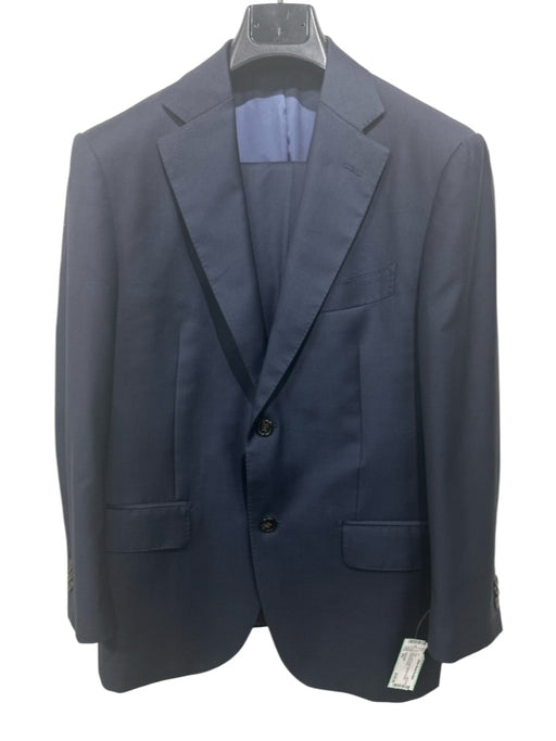 Suitsupply Navy Wool Solid notched 2 Button Men's Suit Navy / 38s