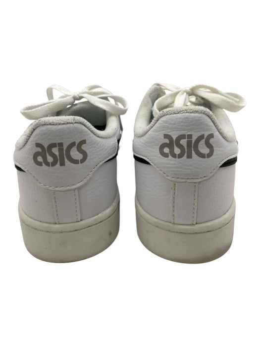 Asics Shoe Size 8.5 White & Black Leather Solid Sneaker Men's Shoes White & Black / 8.5