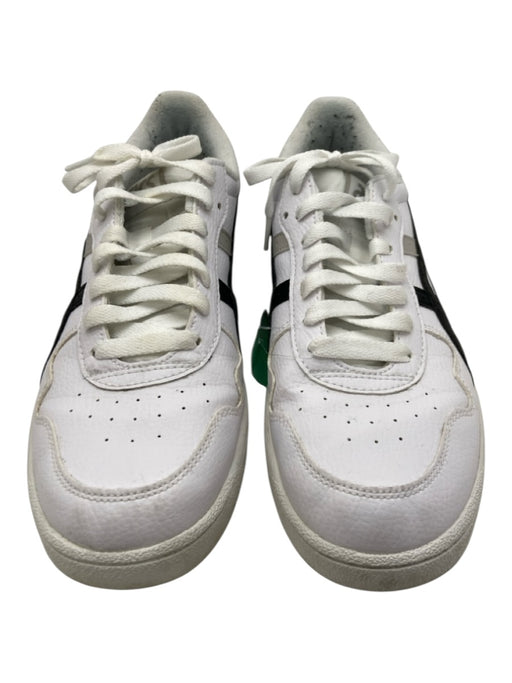 Asics Shoe Size 8.5 White & Black Leather Solid Sneaker Men's Shoes White & Black / 8.5