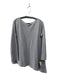 Lafayette Size S Gray COTTON & LINEN Boat Neck Sequined Long Sleeve Knit Top Gray / S