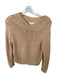 Vince Size XS Tan Cotton Blend Long Sleeve Loose Knit V Neck Sweater Tan / XS