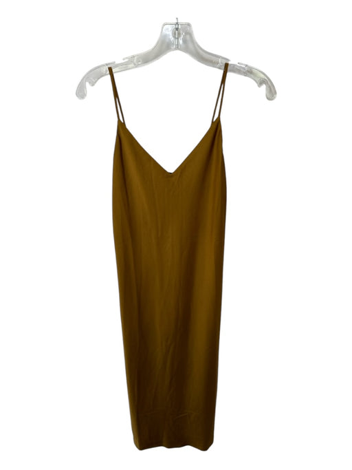 J. Crew Size 00 Bronze Polyester Spaghetti Strap Midi Dress Bronze / 00