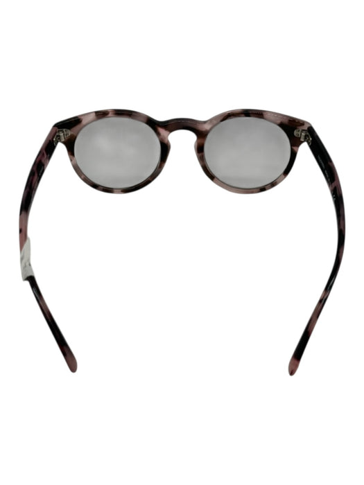 Valentino Pink & Black Acetate Tortoise Round Lens Sunglasses Pink & Black