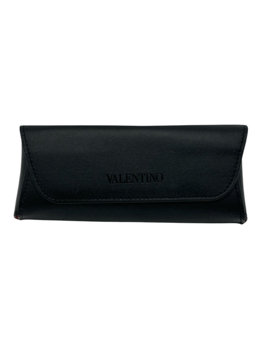 Valentino Pink & Black Acetate Tortoise Round Lens Sunglasses Pink & Black