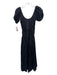 Tory Burch Size 2 Black Cotton Blend Accordian Pleats Cap Sleeve Maxi Dress Black / 2
