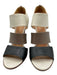 Bottega Veneta Shoe Size 39 Cream, Taupe, & Black Leather Thick Straps Sandals Cream, Taupe, & Black / 39