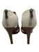 Bottega Veneta Shoe Size 39 Cream, Taupe, & Black Leather Thick Straps Sandals Cream, Taupe, & Black / 39