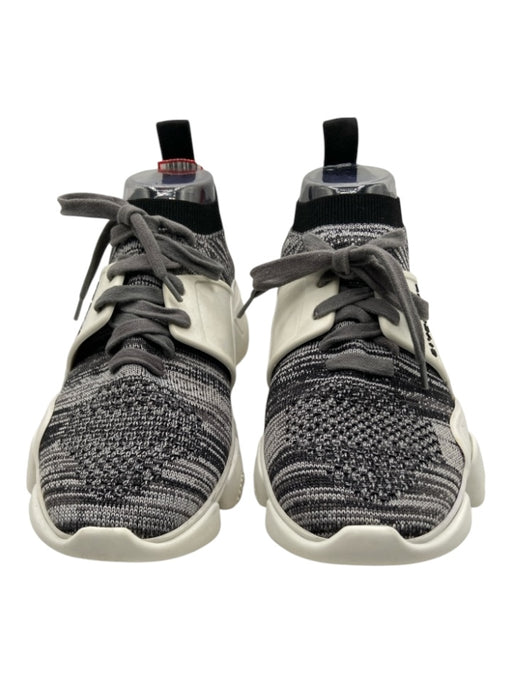 Givenchy Shoe Size 38.5 Black & White Synthetic Knit Thick Sole Low Top Sneakers Black & White / 38.5