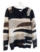 Tribal Jeans Size Small Black, White & Brown Acrylic Blend Long Sleeve Sweater Black, White & Brown / Small