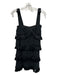Mestiza New York Size XS Black Polyester Sleeveless Tassels Shoulder Bows Dress Black / XS