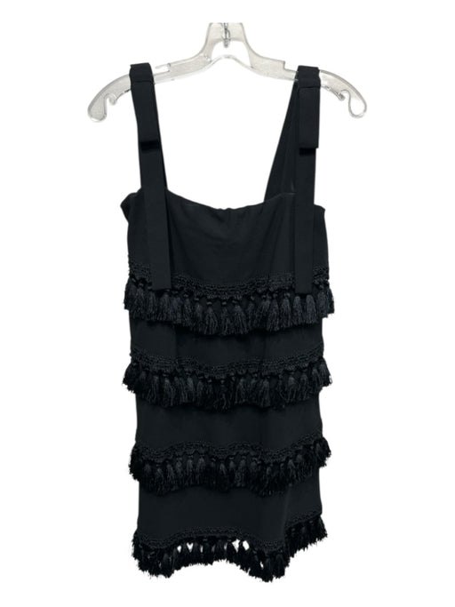 Mestiza New York Size XS Black Polyester Sleeveless Tassels Shoulder Bows Dress Black / XS