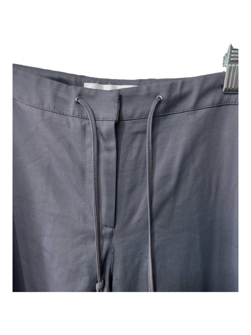 Max Mara Size 10 Slate Gray Viscose Drawstring Waist Zip Pockets Straight Pants Slate Gray / 10