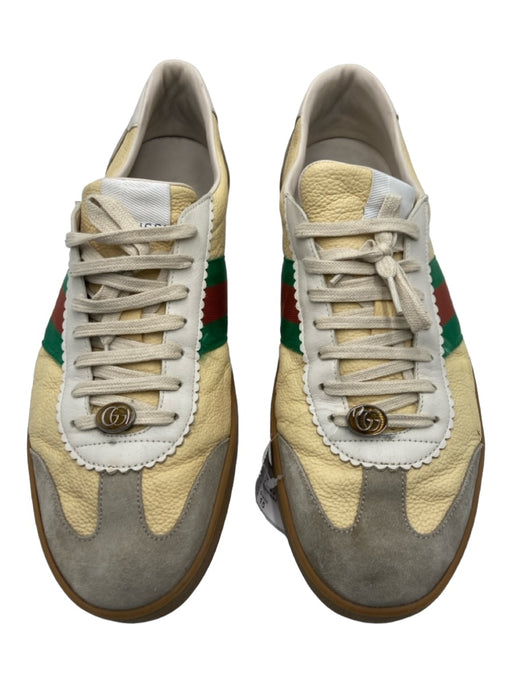 Gucci Shoe Size 15 Yellow & Multi Leather Low Top Men's Shoes 15