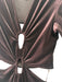 A.L.C. Size 8 Dark Brown Polyester Velvet Open Back Cut Outs Long Sleeve Dress Dark Brown / 8