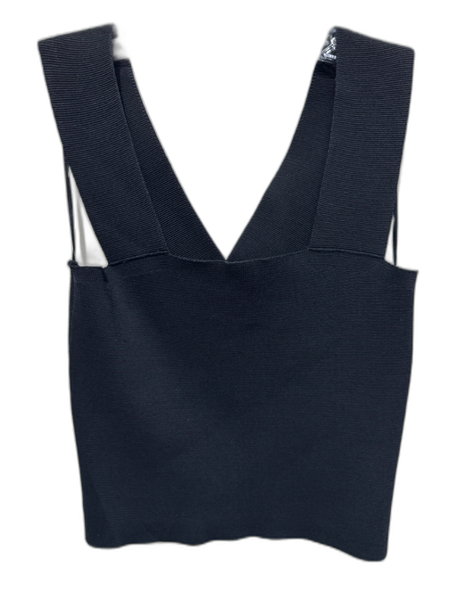 A.L.C. Size S Black Rayon Blend Bandage Sleeveless Stretch Tank Top Black / S