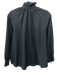 Pomander Place Size S Black Polyester Blend Stripe Ruffle Collar Top Black / S