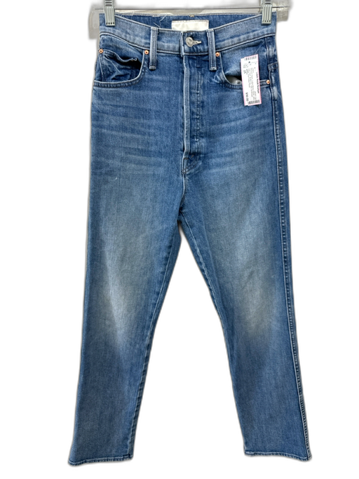 Mother Size 25 Medium Wash Cotton Blend Denim Ultra High Rise Button Fly Jeans Medium Wash / 25