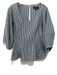 Pomander Place Size S Black & White Polyester Blend Gingham Flare Back Zip Top Black & White / S