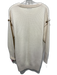 Intermix Size M Cream Wool & Cashmere Knit Ribbed Button Detail Sweater Dress Cream / M