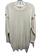 Intermix Size M Cream Wool & Cashmere Knit Ribbed Button Detail Sweater Dress Cream / M
