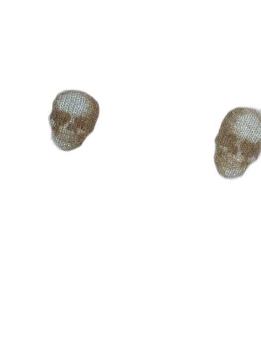 Skull Cashmere Gray & multi Cashmere Skull Print Knit Infinity Circle scarf Gray & multi