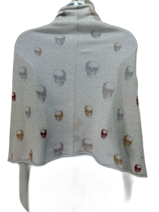 Skull Cashmere Gray & multi Cashmere Skull Print Knit Infinity Circle scarf Gray & multi