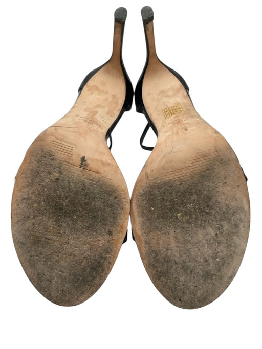 Stuart Weitzman Shoe Size 9.5 Black Patent Leather Strappy Stiletto Sandals Black / 9.5