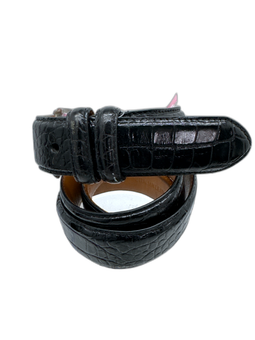 Polo Ralph Lauren Black Leather Aligator Men's Belt Black