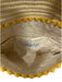 Antonello Tedde Yellow & White Cotton Embroidered Magnetic Closure Bag Yellow & White / S