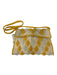 Antonello Tedde Yellow & White Cotton Embroidered Magnetic Closure Bag Yellow & White / S