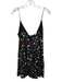 Alice + Olivia Size 2 Black, Red, Multi Viscose floral print Tie Detail Dress Black, Red, Multi / 2