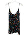 Alice + Olivia Size 2 Black, Red, Multi Viscose floral print Tie Detail Dress Black, Red, Multi / 2