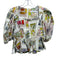 Hunter Bell Size 2 White, Green, Multi Cotton All Over Print Square Neck Top White, Green, Multi / 2